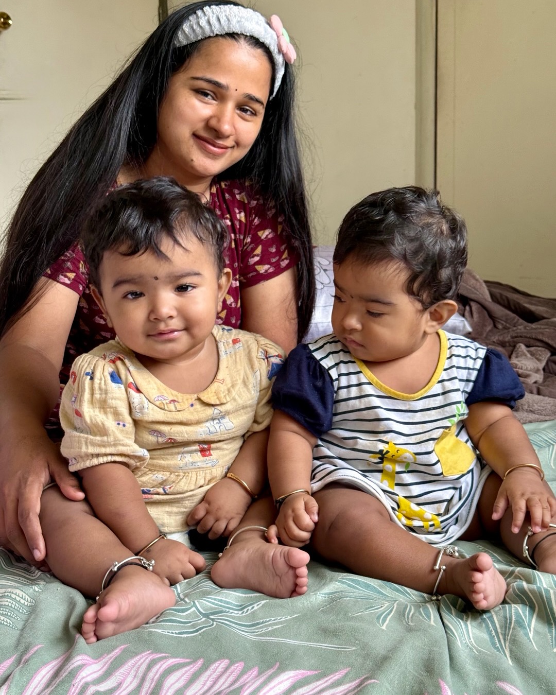 Kannika Snekan Shares Cute Photos Playing with Her Twin Daughters