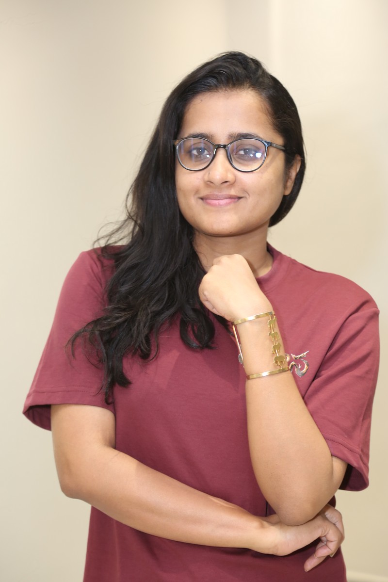 Manasa Sharma glasses look stylish confident modern pose