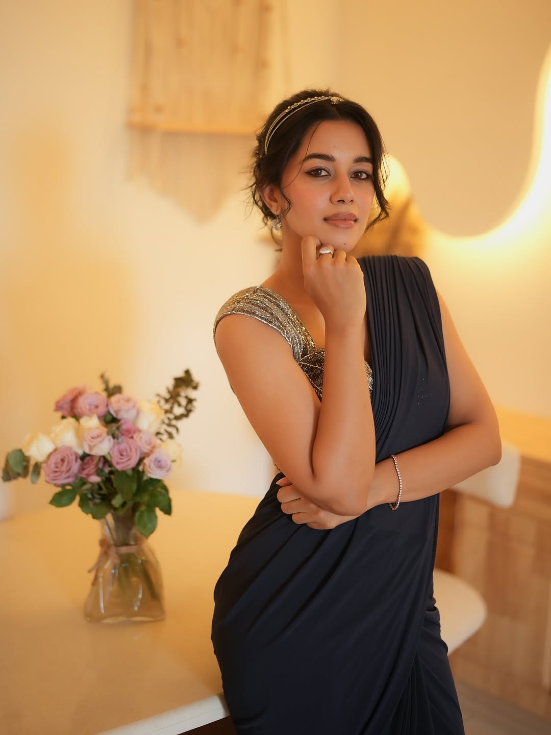 Mirnalini Ravi elegant look with confident glamorous style