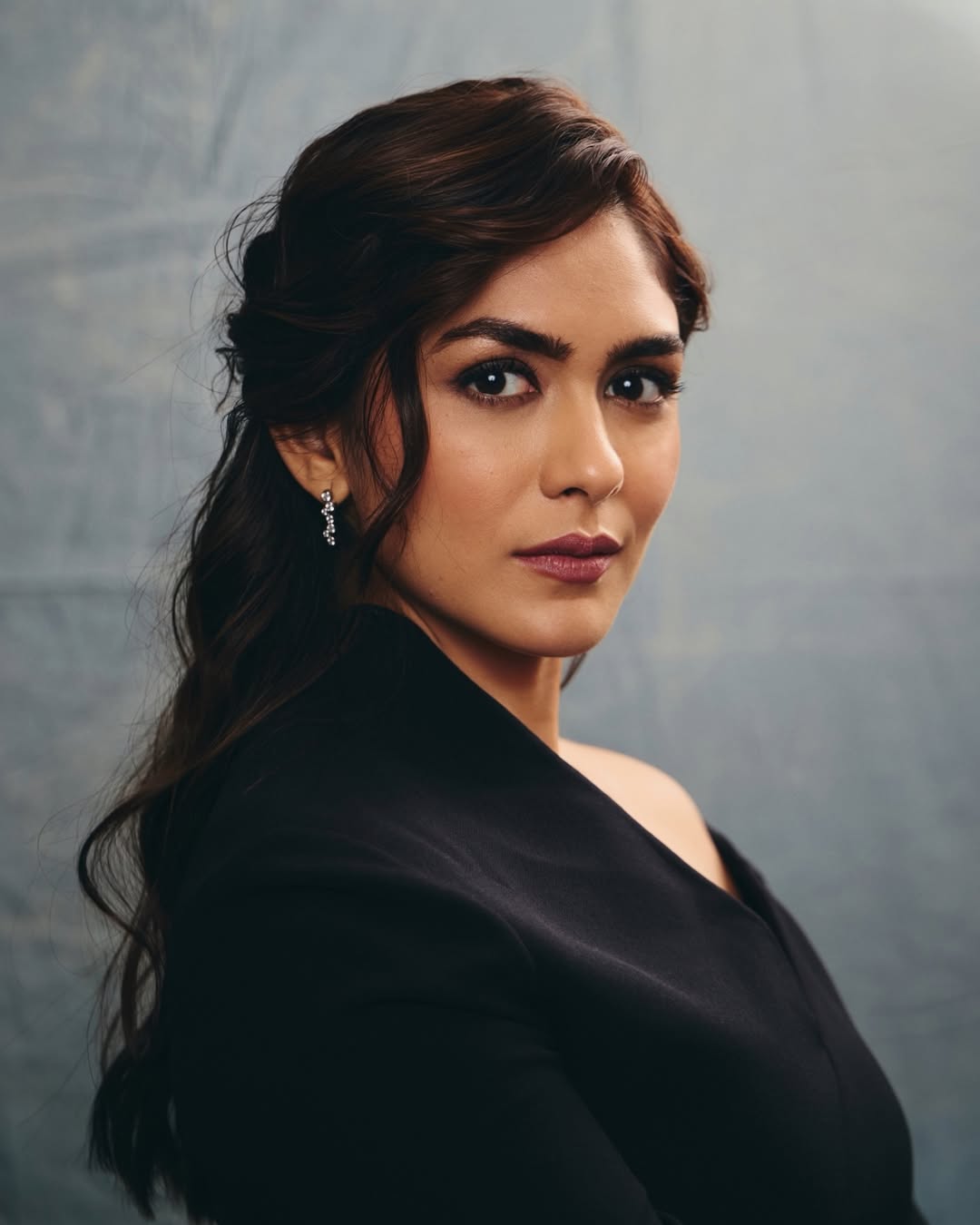 Mrunal Thakur elegant look poised glamorous stylish pose