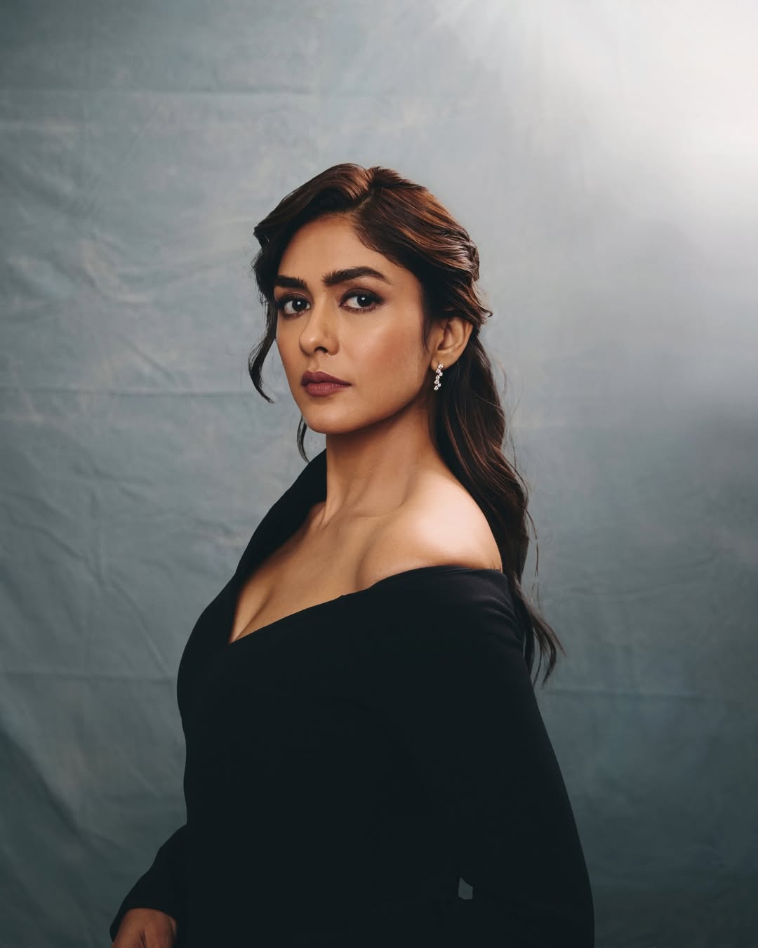 Mrunal Thakur little black dress confident elegant look