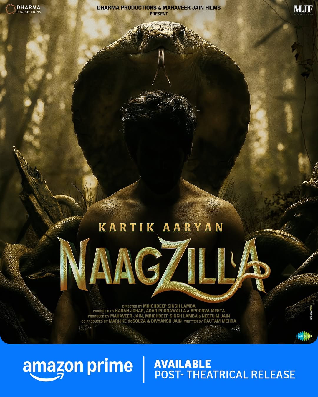 Naagzilla announcement poster with streaming release information
