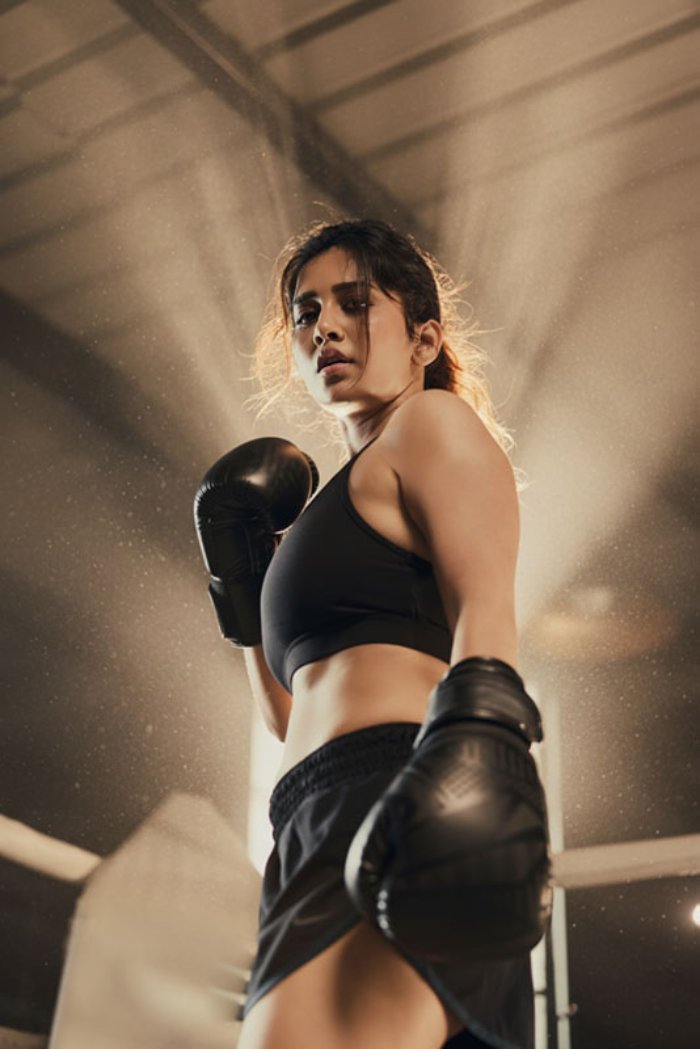 Nabha Natesh fierce fashionable boxing ring appearance