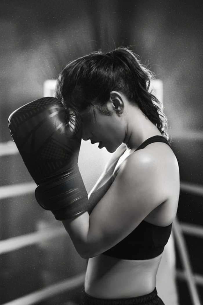 Nabha Natesh powerful champion style boxing pose