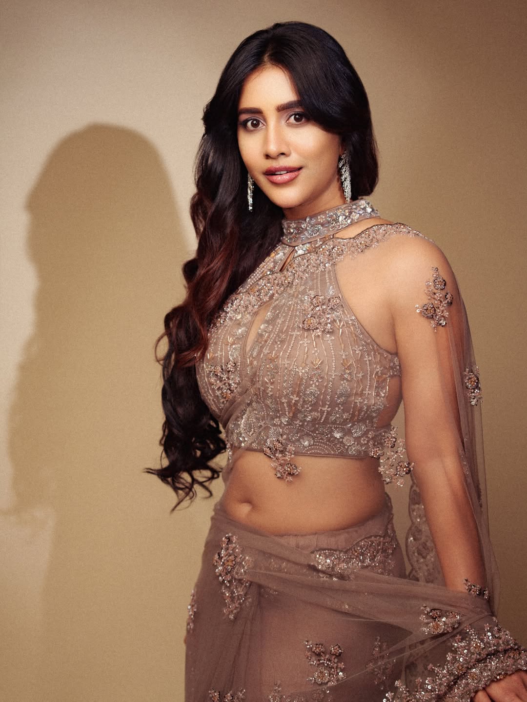 Nabha Natesh shimmer look confident glowing fashion style