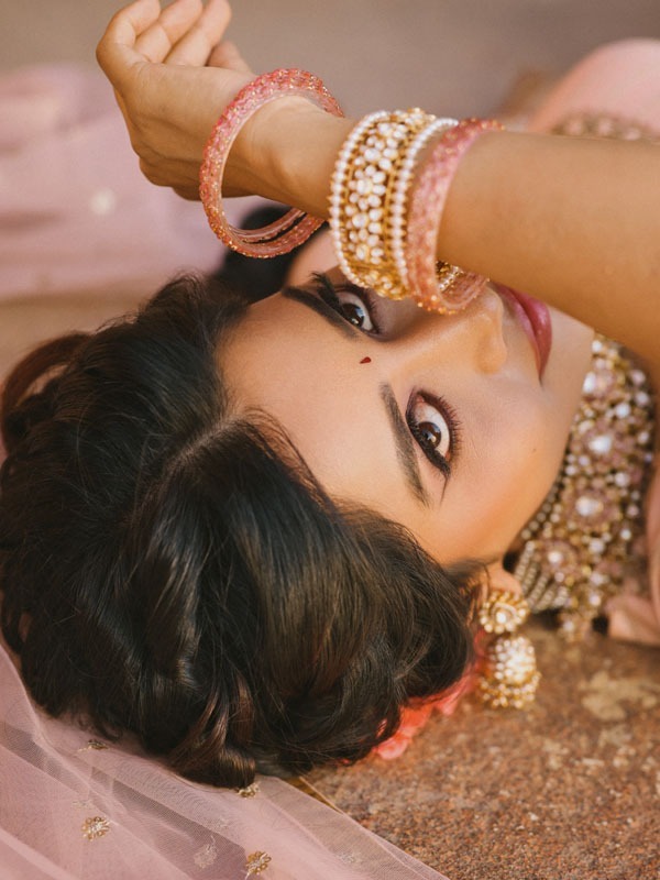 Actress Nabha Natesh A vision in pink and tradition look