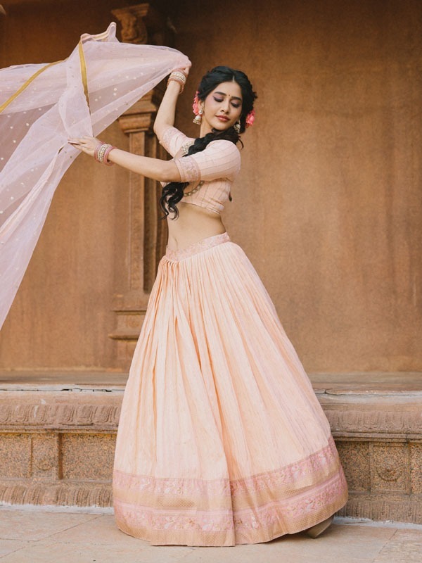 Actress Nabha Natesh A vision in pink and tradition look