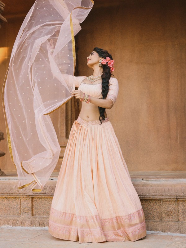 Actress Nabha Natesh A vision in pink and tradition look