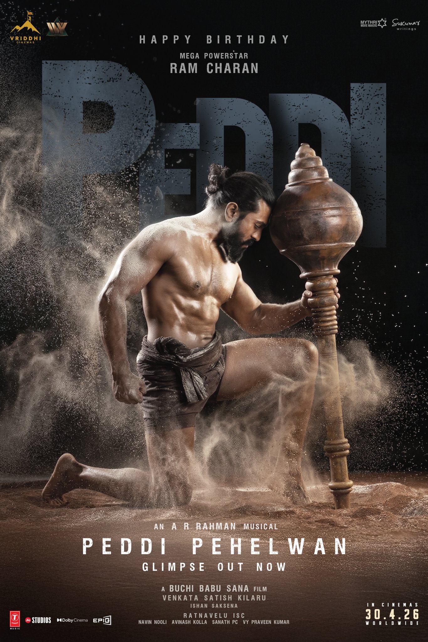 Ram Charan Peddi Pehelwan glimpse birthday release look