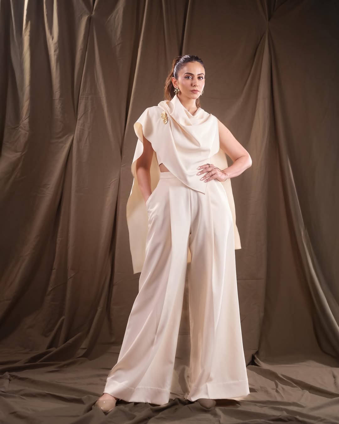 Rakul Preet Singh chic style in elegant monochrome outfit