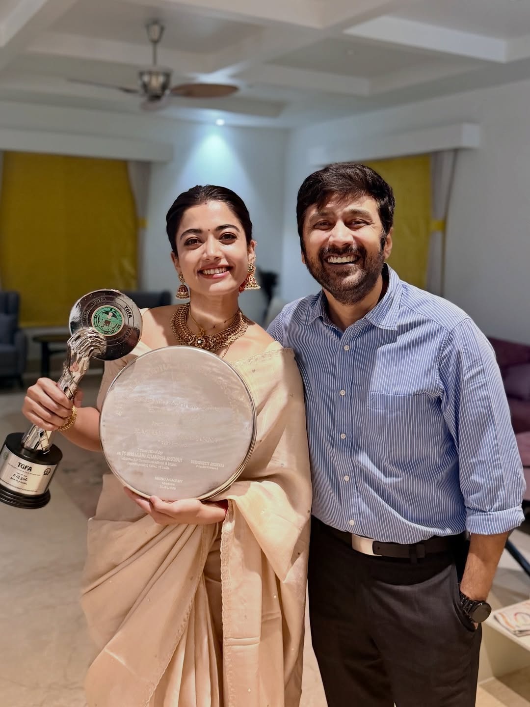 Rashmika Mandanna Wins Telangana State Award, Shares Viral Photos