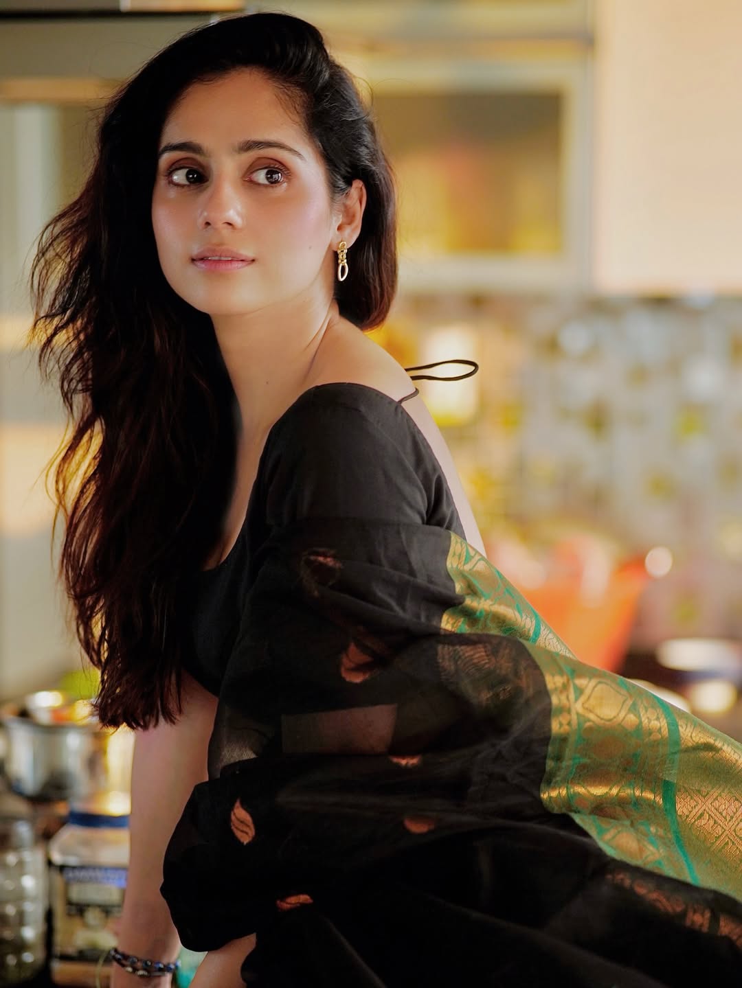 Rose Sardana elegant black outfit stylish confident pose