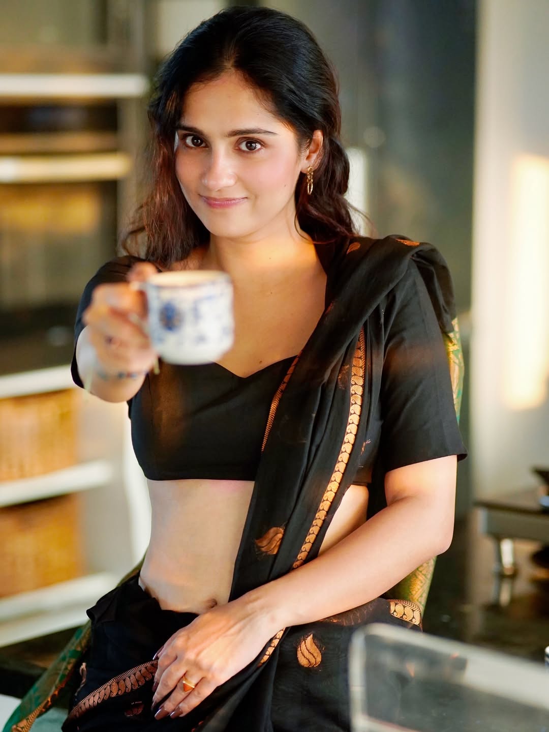 Rose Sardana traditional saree look with modern charm