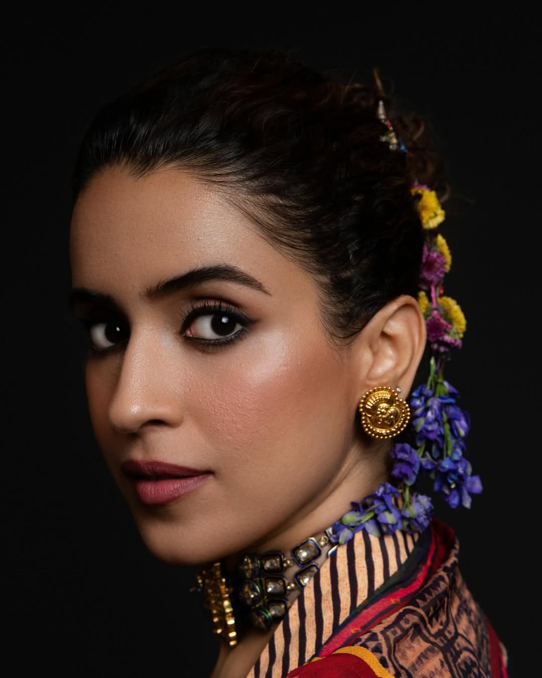 Sanya Malhotra in fierce saree with bold gaze