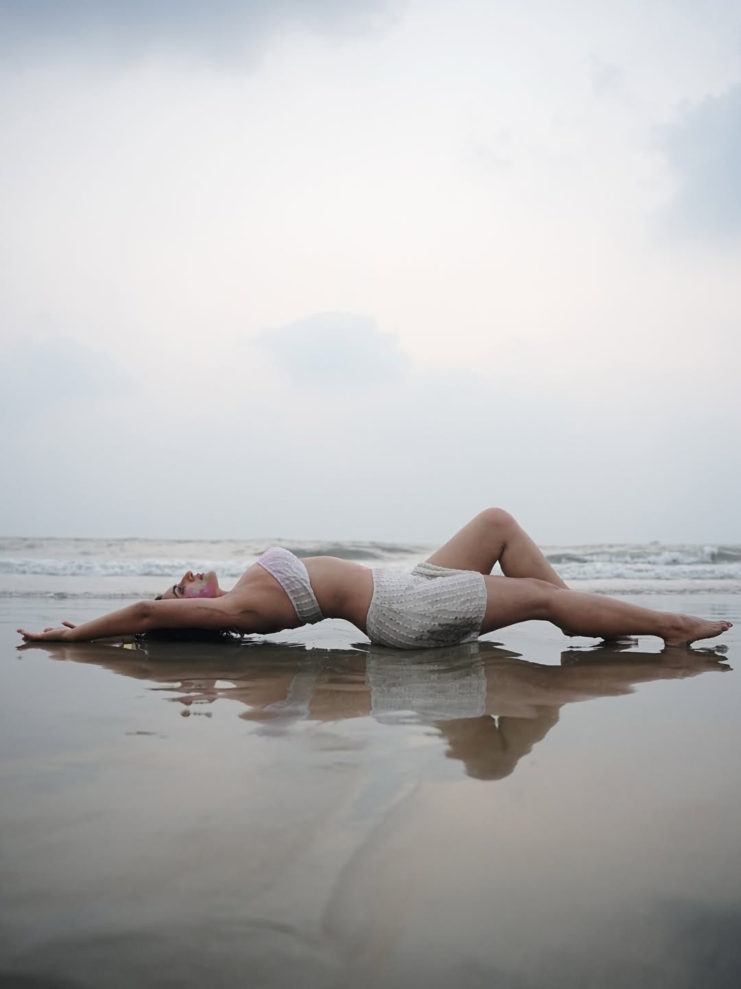 Shivangi ocean inspired pose elegant beach style
