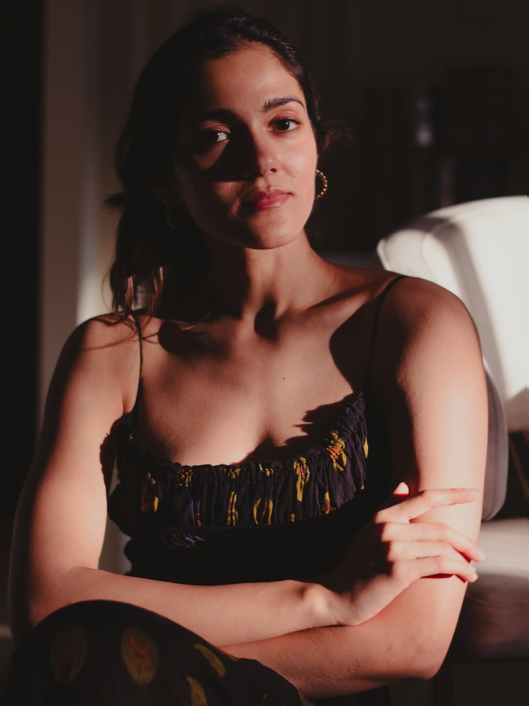 Simran Choudhary elegant monochrome style pose portrait