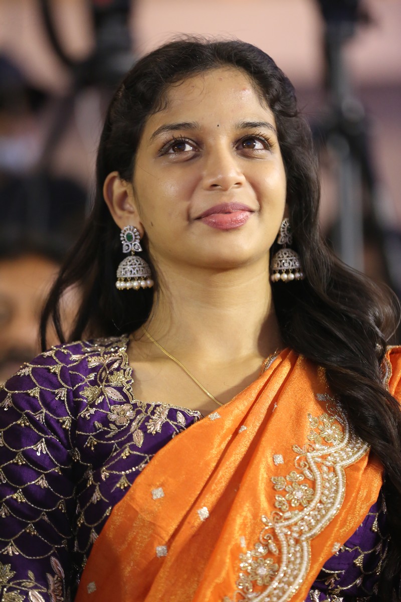 Sridevi Apalla vibrant saree jewelry graceful stylish pose