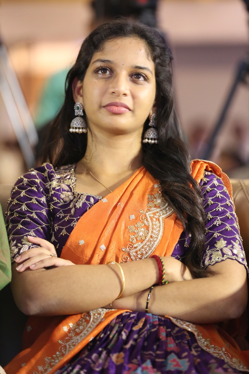 Sridevi Apalla colorful saree elegant stylish confident pose