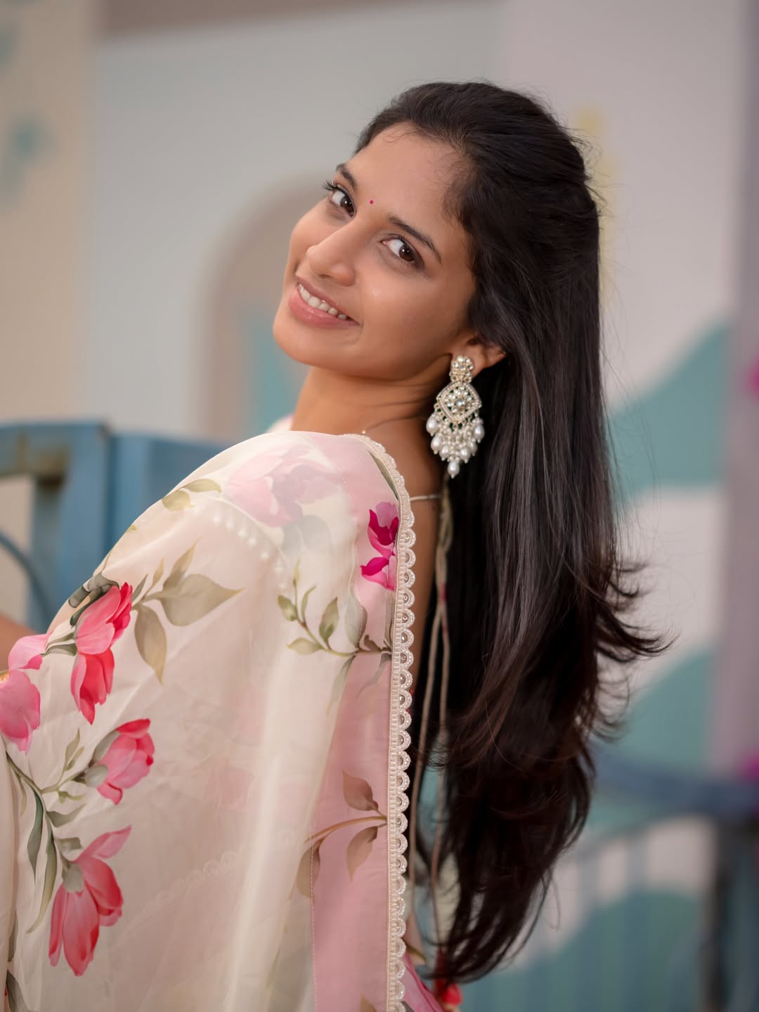 Sridevi Apalla elegant outfit charming smile stylish pose