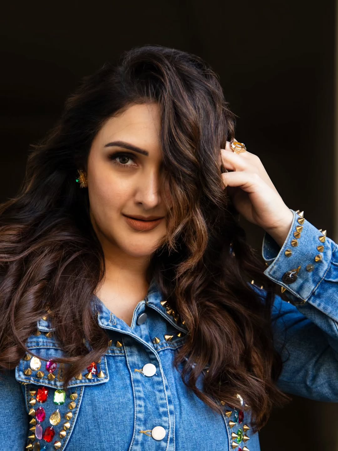 Sridevi Vijaykumar chic denim look with sparkle