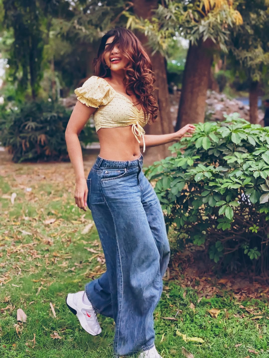 Flowing Hair Adds A Touch Of Glamour