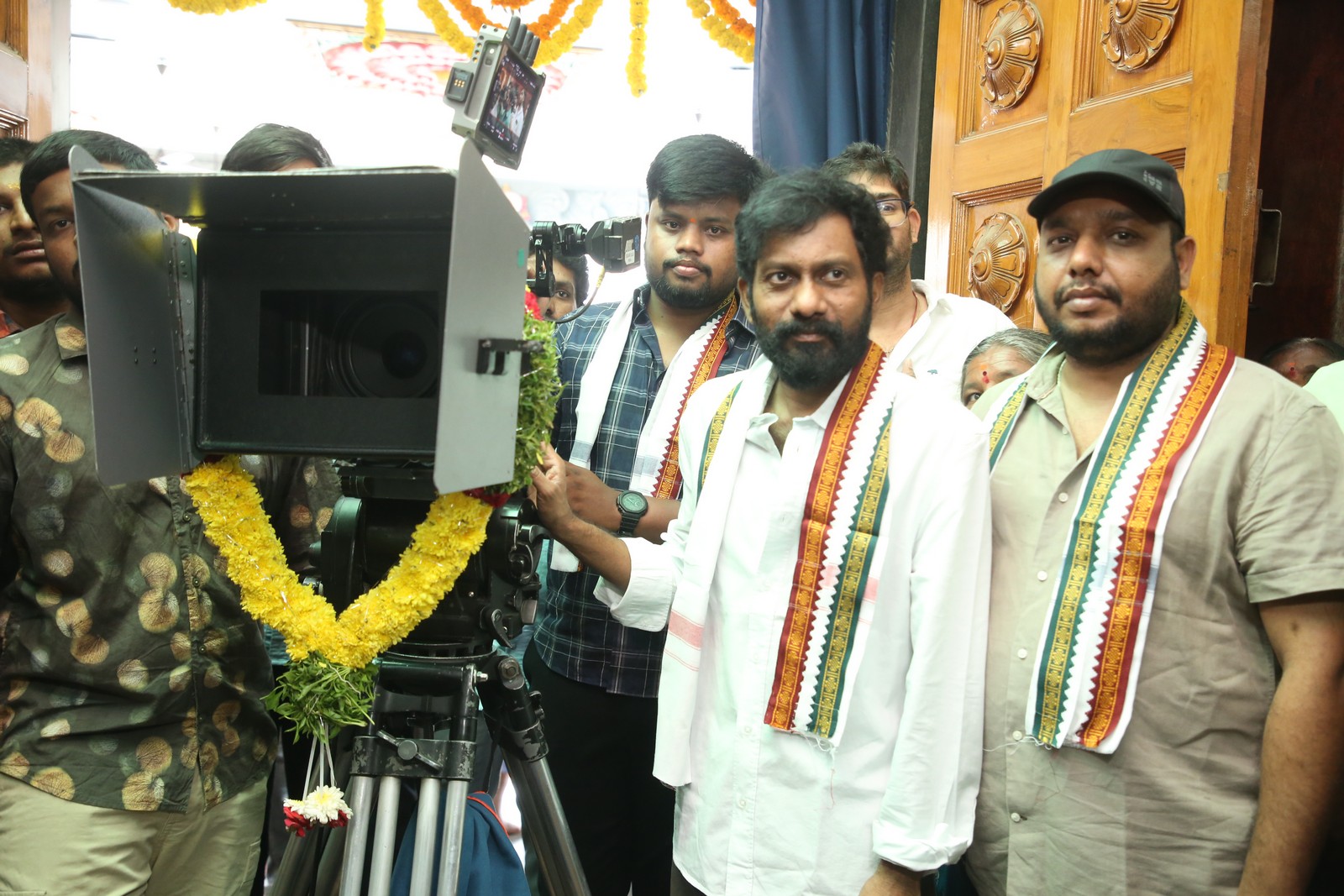 DOP operating camera during muhurat shot