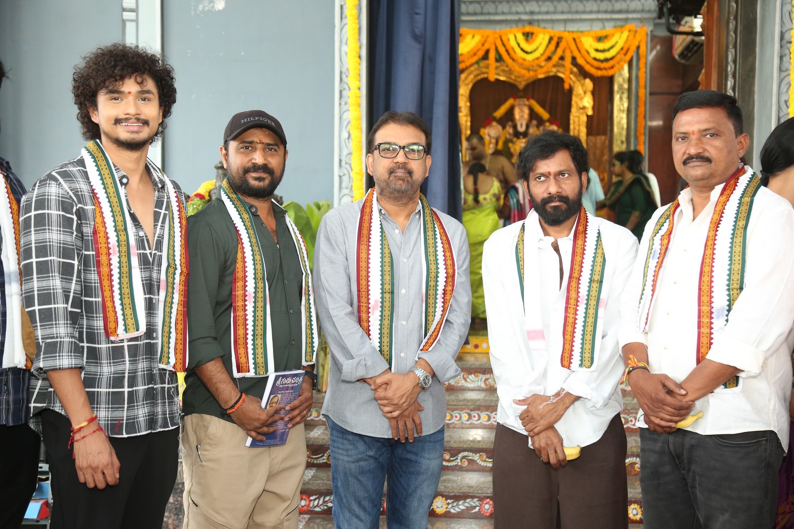 Film crew celebrating launch moment