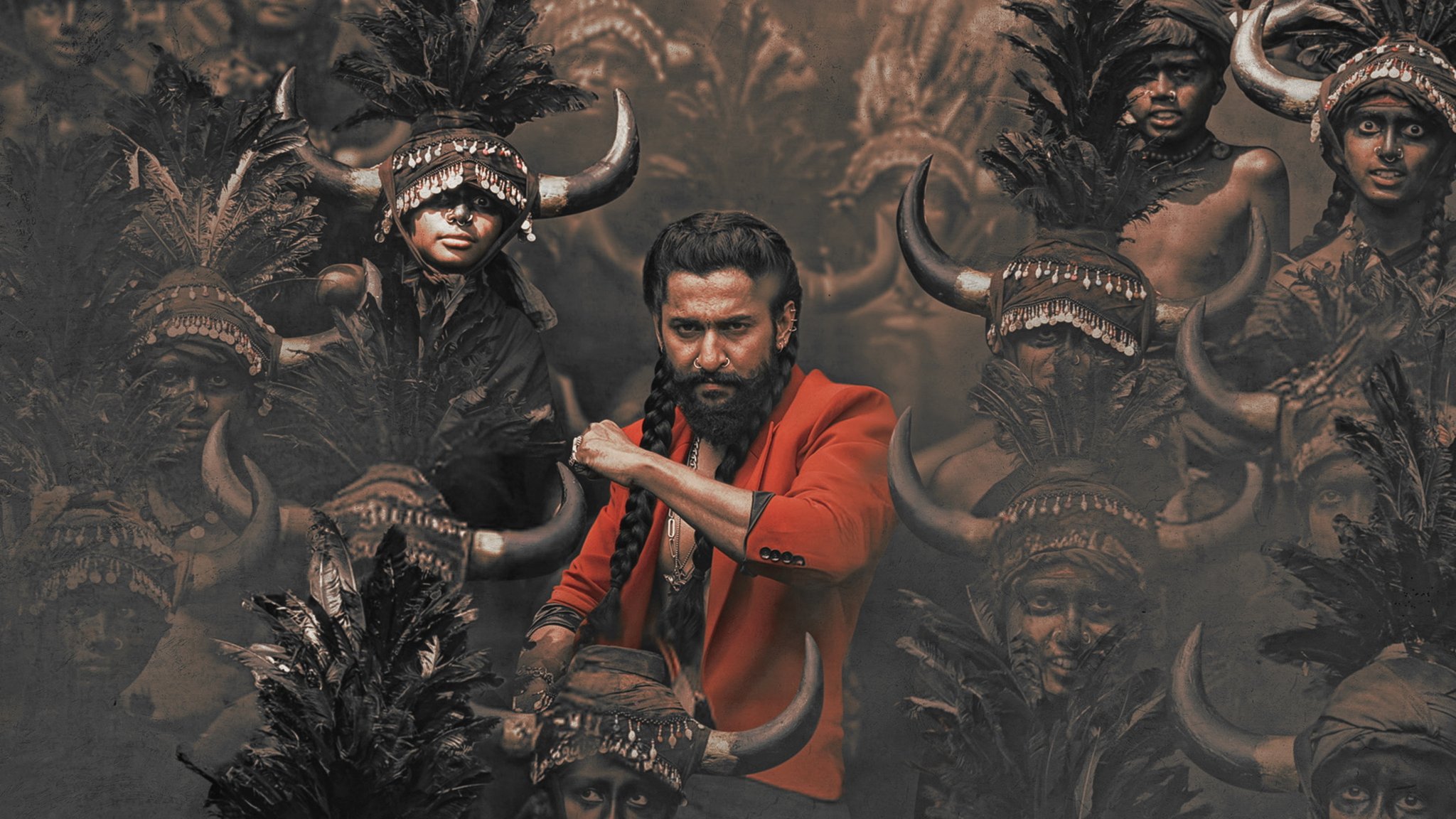 Nani dancing with background dancers in film song