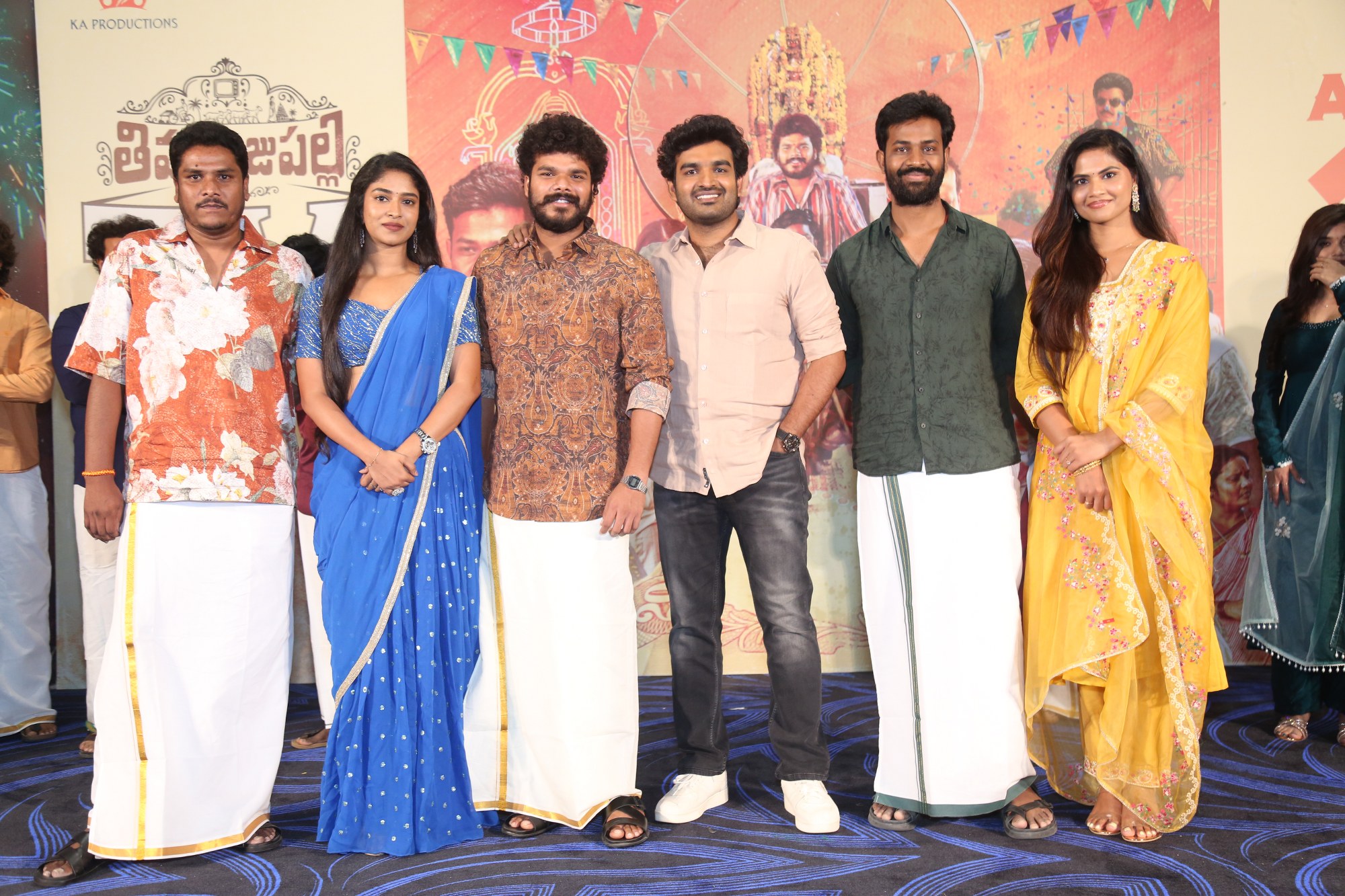 lead pair posing together at press meet