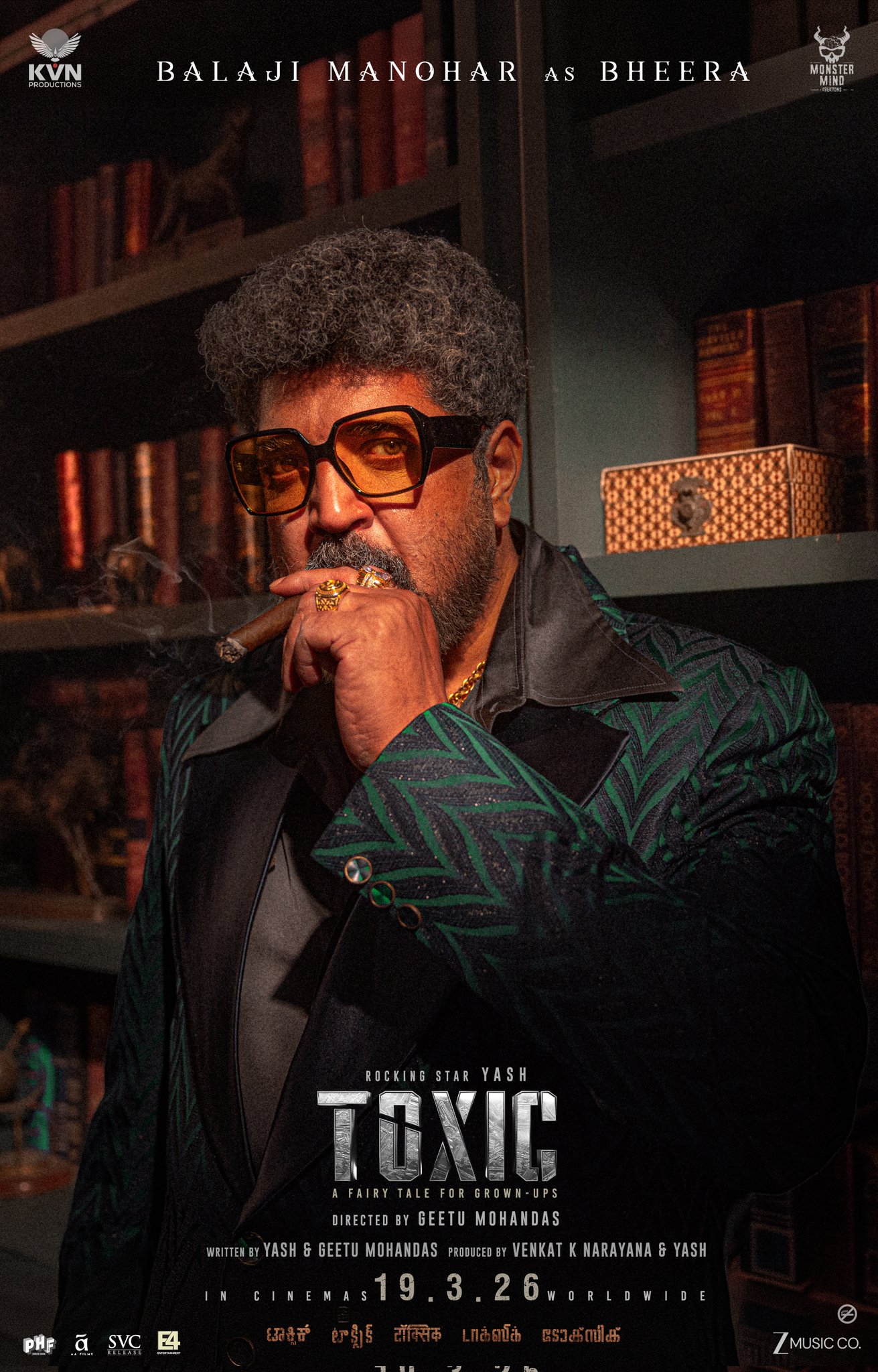 Balaji Manohar as Bheera character in Toxic film