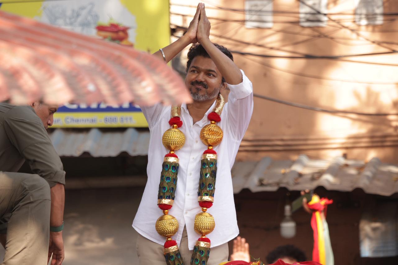 TVK Leader Vijay Campaign Stills