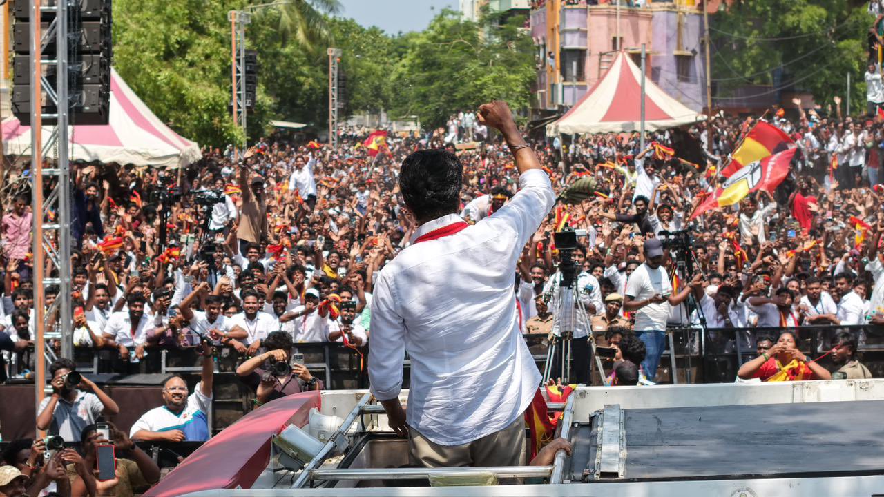 TVK Leader Vijay Campaign Stills