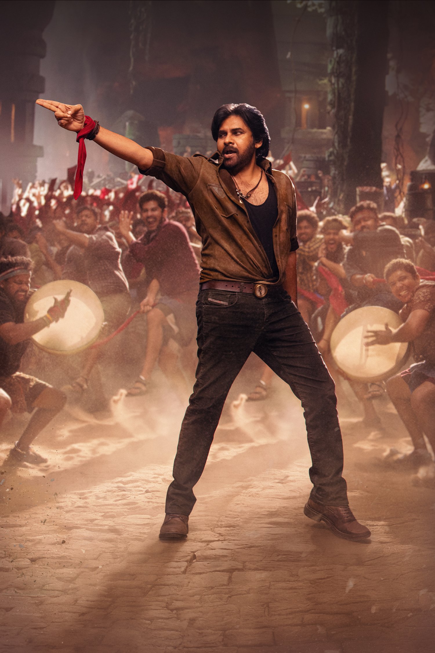 Pawan Kalyan energetic dance still from Ustaad Bhagat Singh