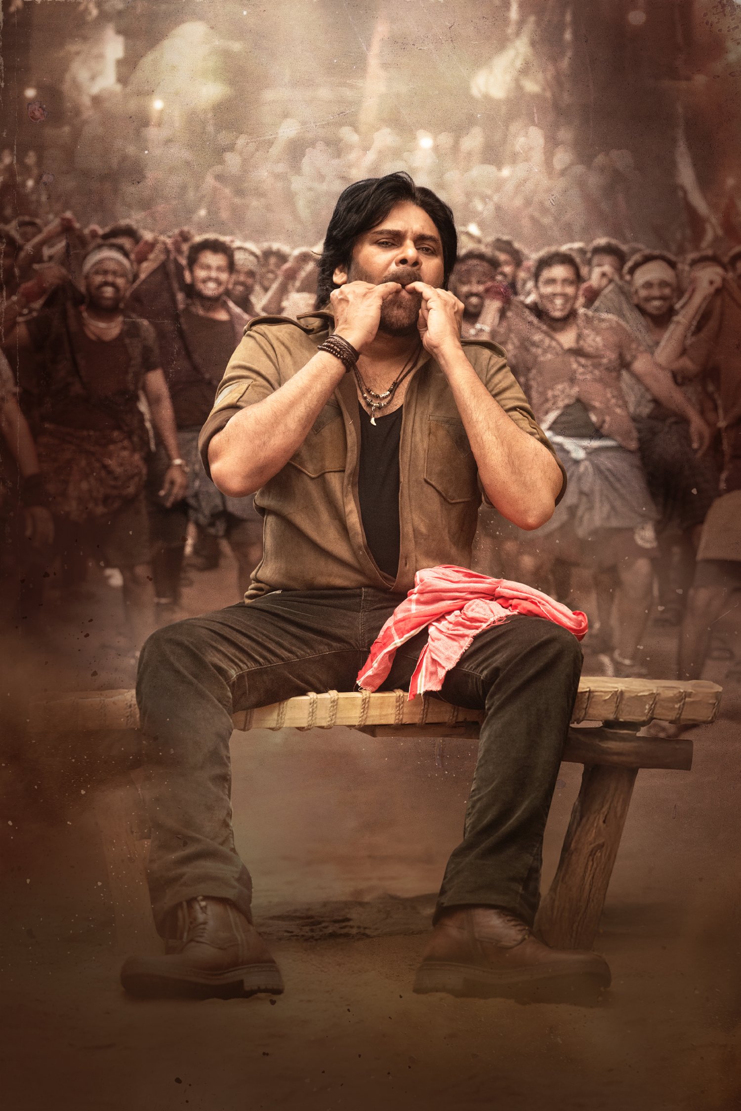 Pawan Kalyan bench whistle scene Ustaad Bhagat Singh song