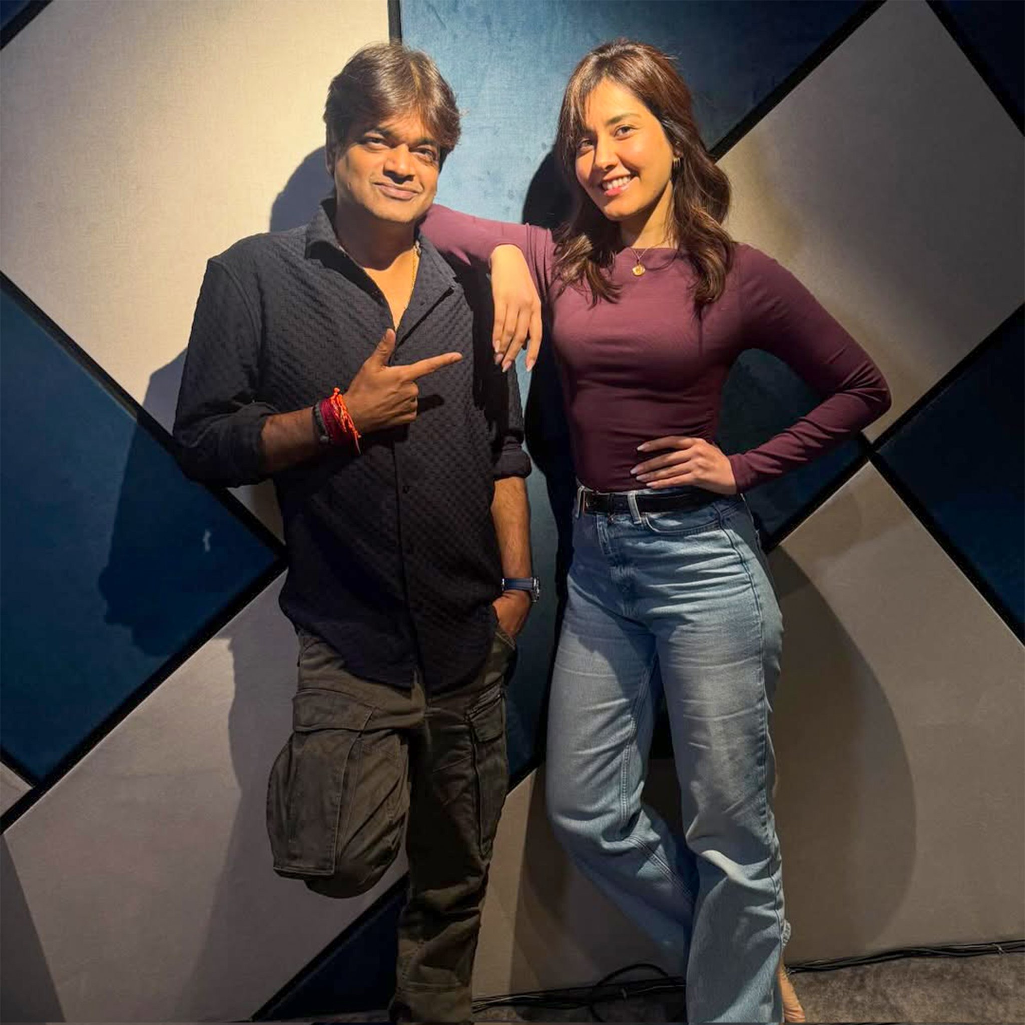 Raashii Khanna dubbing session for Ustaad Bhagat Singh