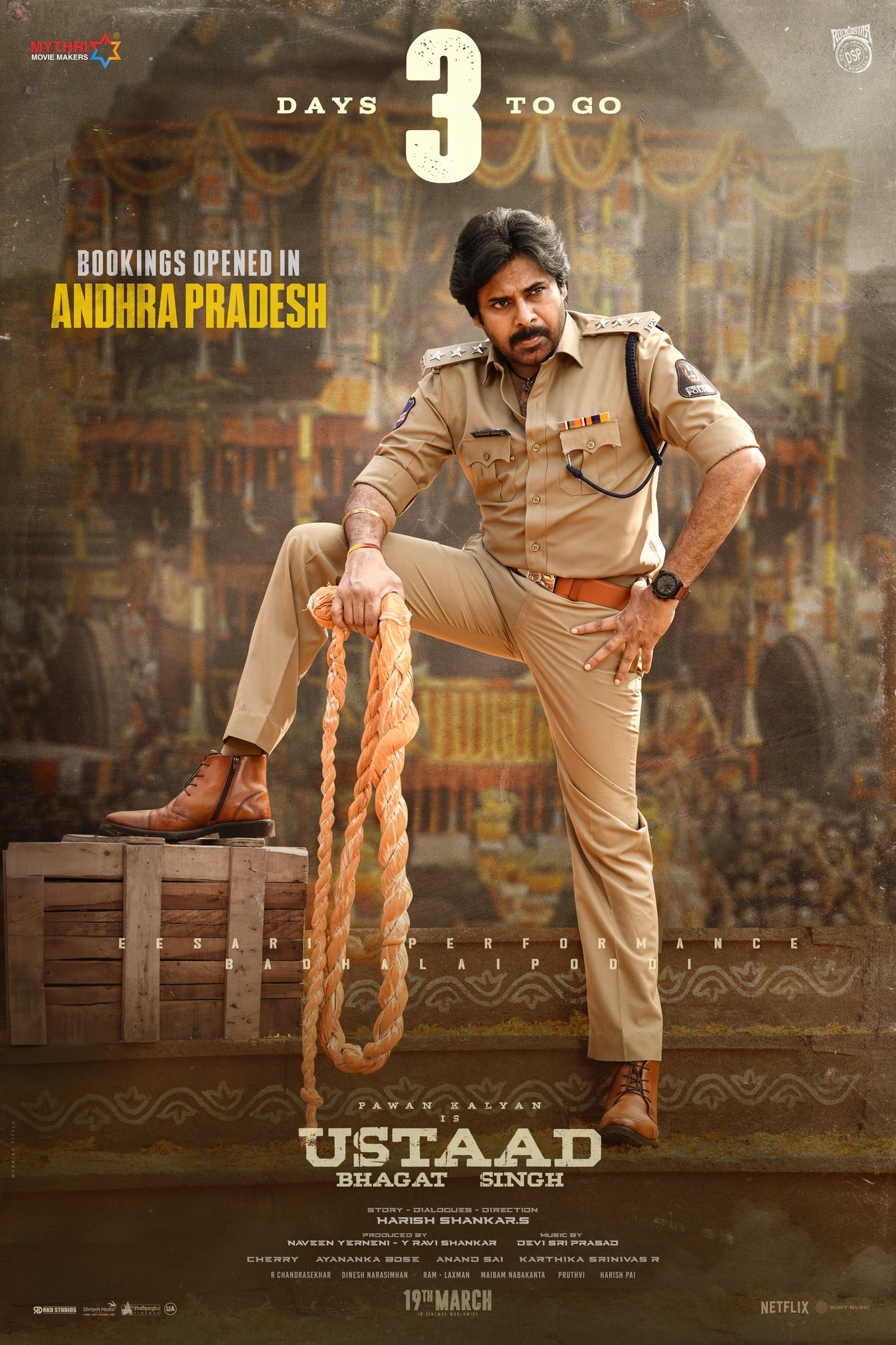 Ustaad Bhagat Singh advance bookings open in Andhra Pradesh