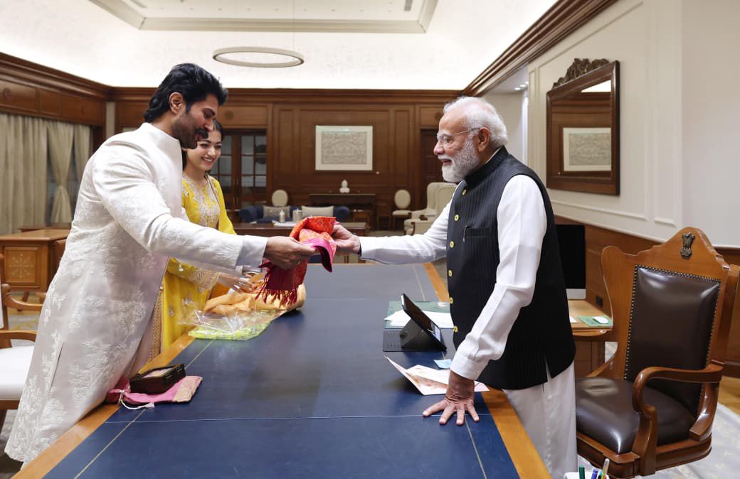Vijay Rashmika meeting Modi