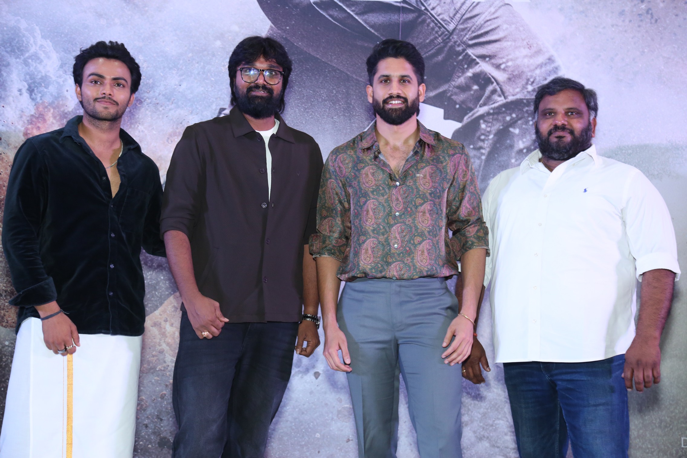 Sparsh Shrivastava Karthik Dandu Naga Chaitanya Bapineedu event pose