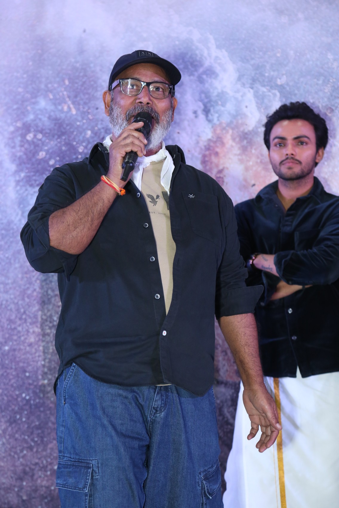 Vijay Master speaking at Vrushakarma glimpse launch event
