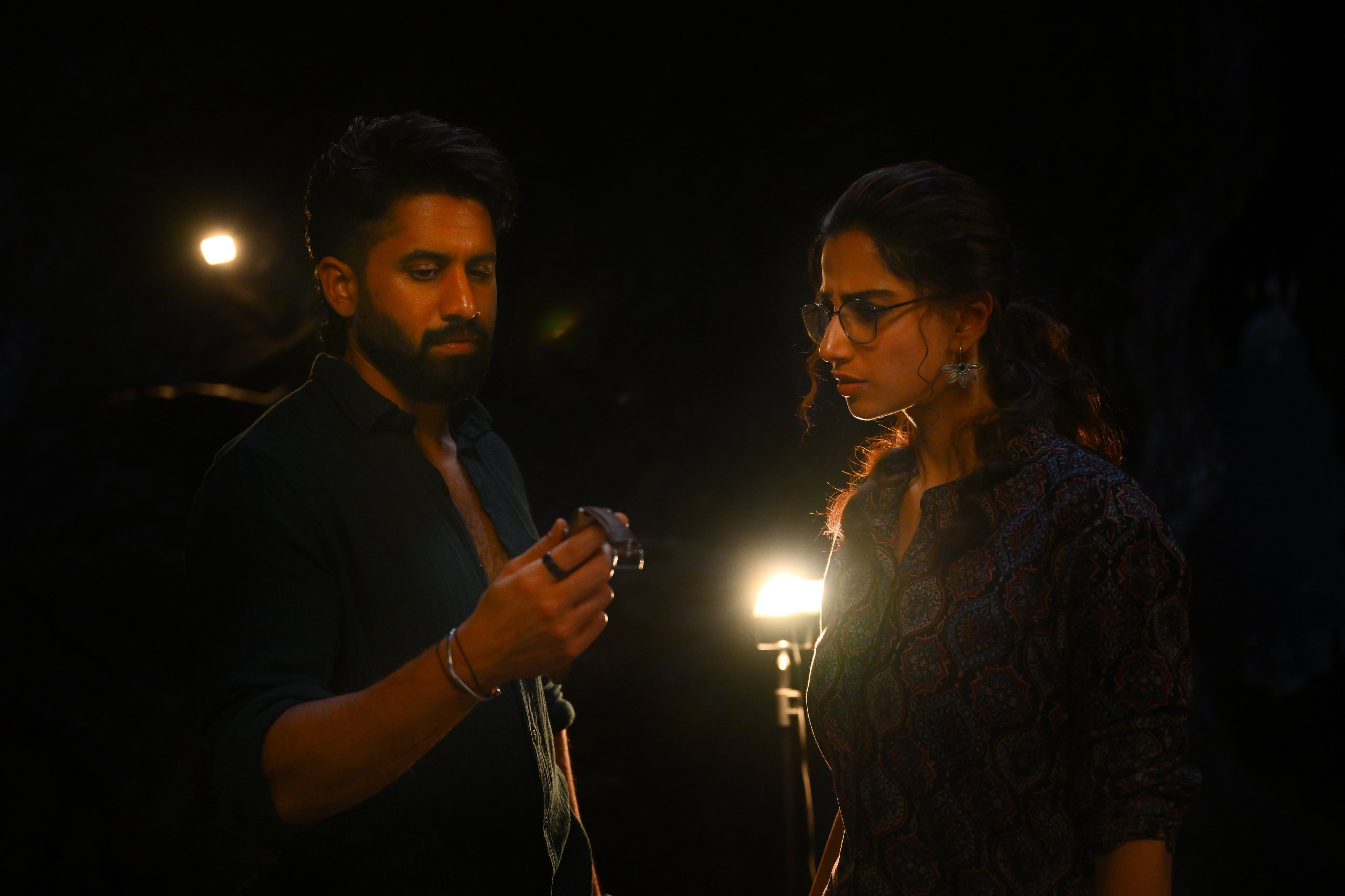 Naga Chaitanya and Meenakshi Chaudhary Vrushakarma still