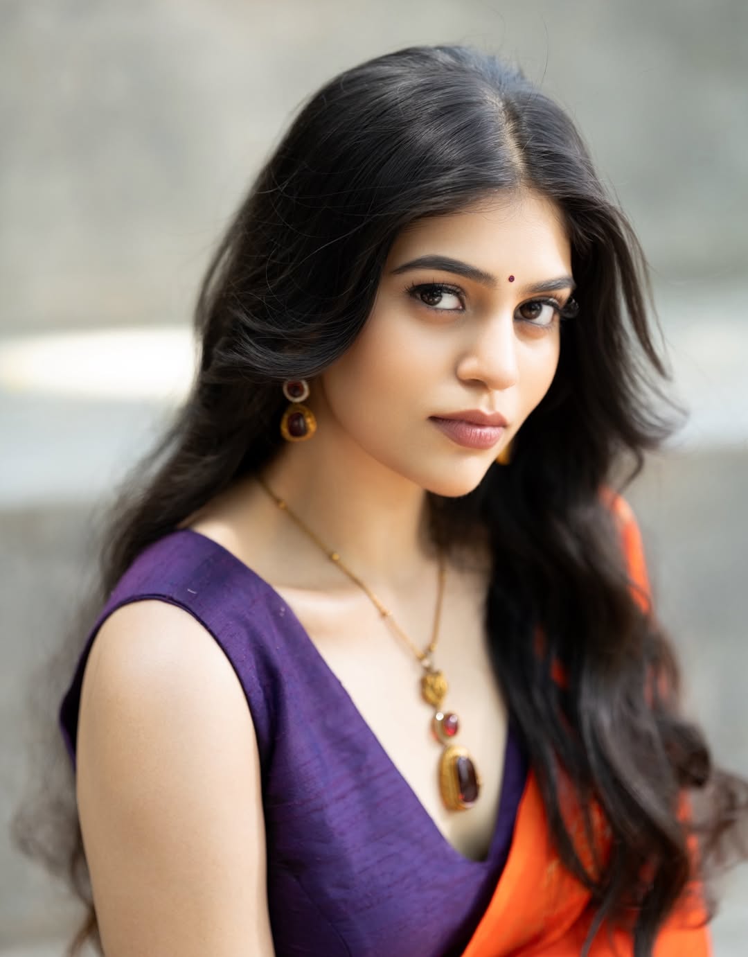 Bandhavi Sridhar saree look regal elegant traditional style