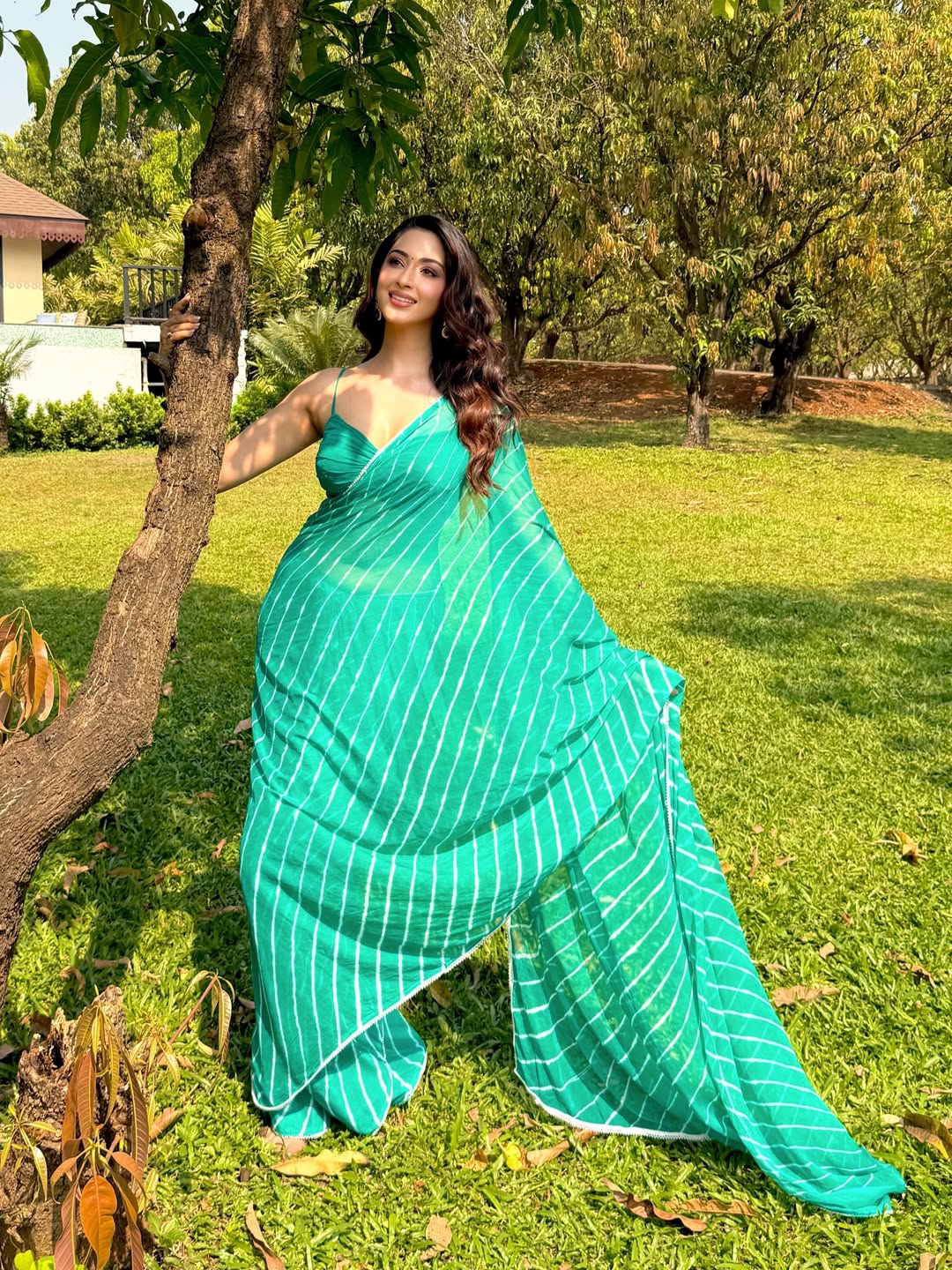 Eshanya Maheshwari saree elegance nature inspired look
