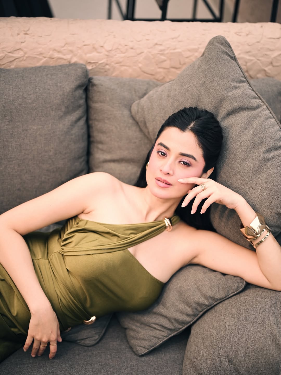 Darshana Banik lounging in chic elegant outfit