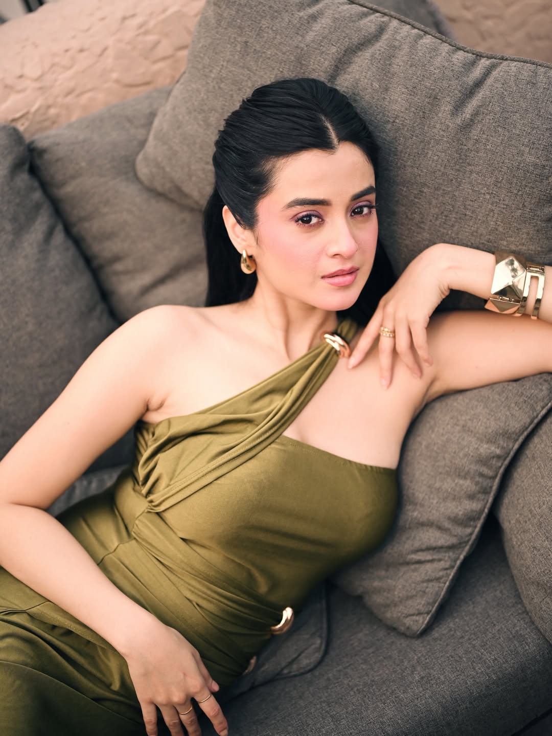 Darshana Banik showcasing elegant style with gold touch