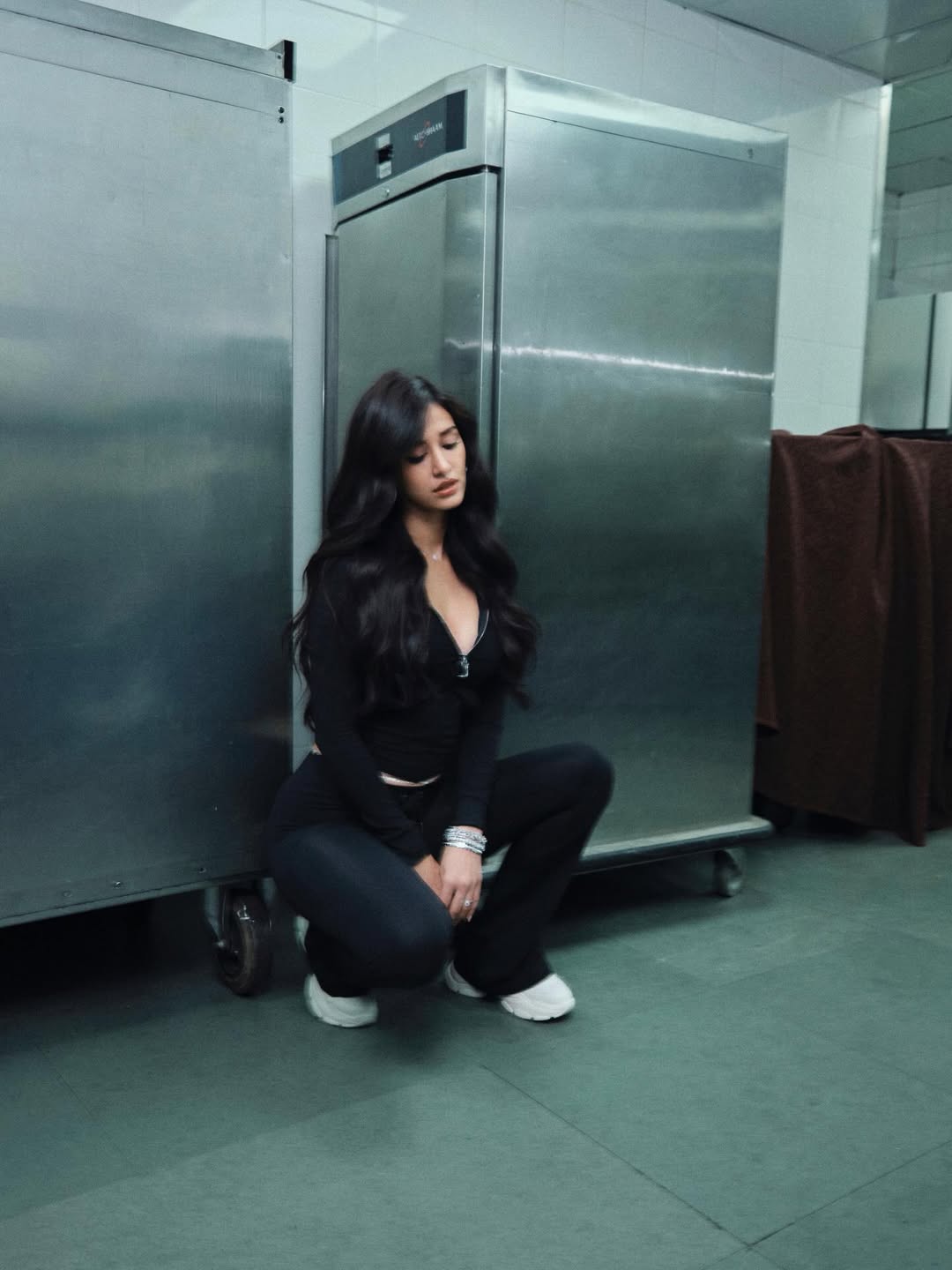 Actress Disha Patani Stylish Photos in Black Dress