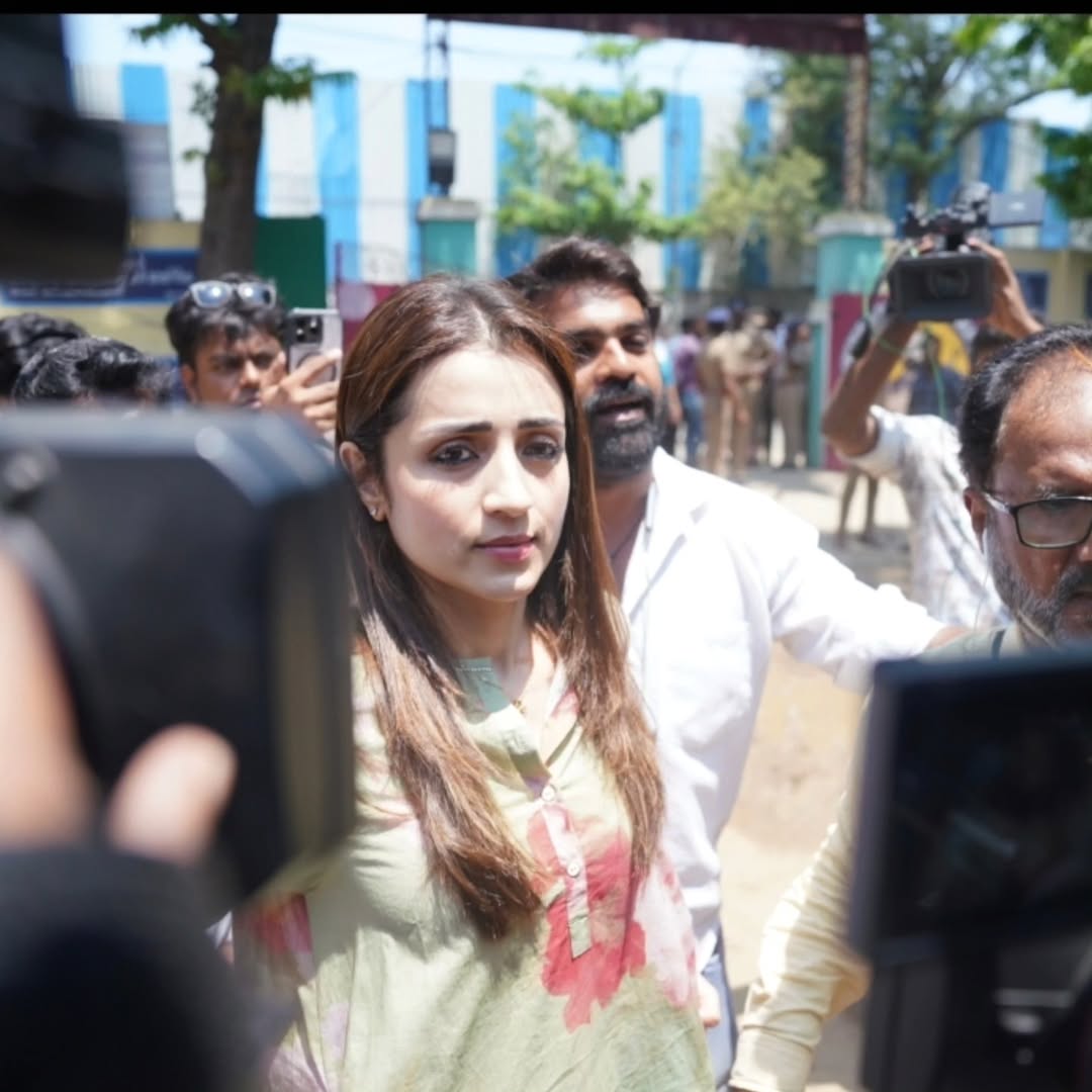 Actress Trisha Photos Trending About Cast Her Vote TN Election 2026