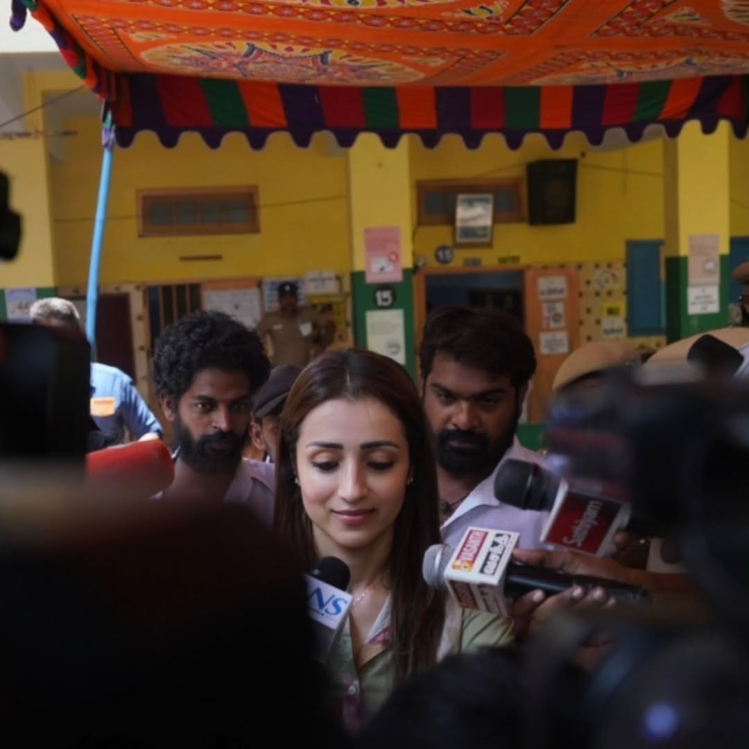 Actress Trisha Photos Trending About Cast Her Vote TN Election 2026