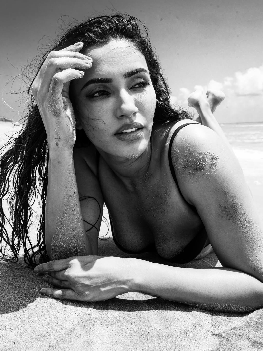 Akshara Gowda fresh beach look