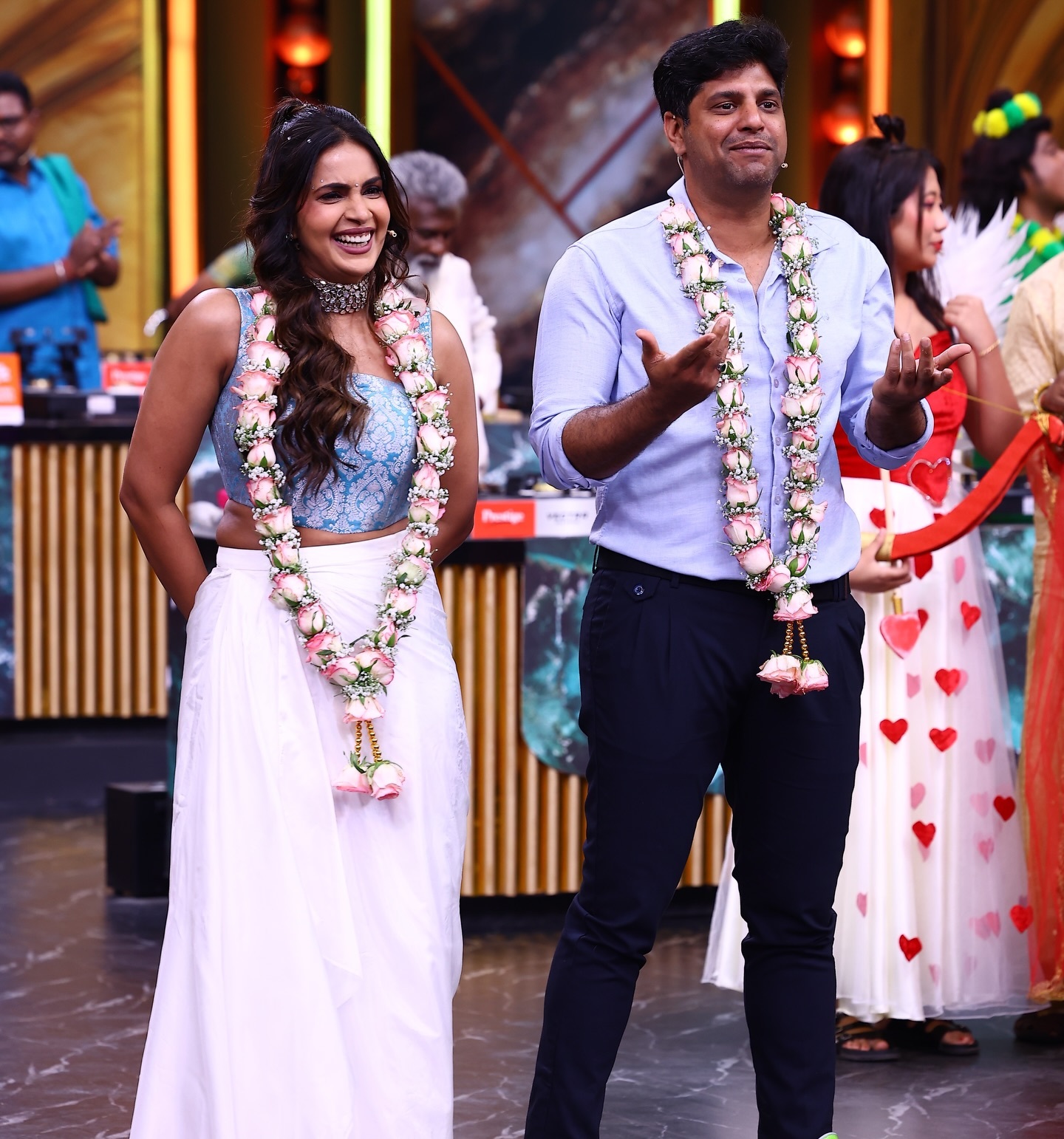 Anirudha Srikkanth & Samyuktha Shanmughanathan Appear on Cooku with Comali After Marriage; Photos Go Viral