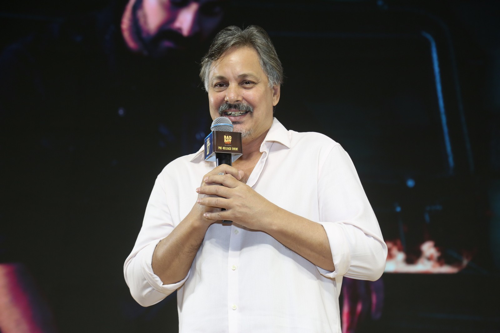 DOP Rasool Ellore delivering speech at Bad Boy Karthik event